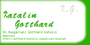 katalin gotthard business card